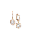 Bouquet 18k Rose Gold Diamond Dangle Earrings
