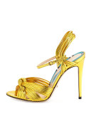 Allie Knotted Strappy Sandal, Gold
