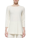 Ottoman Knit 3/4-Sleeve Tunic