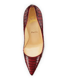 So Kate Python Red Sole Pump, Red