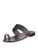 Men's Metal Toe-Guard Sandal, Black