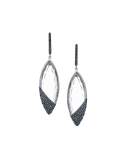 14k Reckless Black Diamond Crystal Marquise Drop Earrings