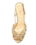 shari lizard-print slingback sandal