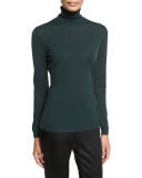 Jersey-Stitched Wool Turtleneck