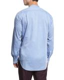 Band-Collar Cotton Shirt