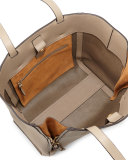 Milo Medium Leather & Suede Tote Bag