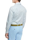 Tidal Houndstooth Sport Shirt, Blue