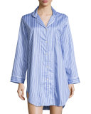 Haberdashery Pinstriped Sleepshirt, Blue/White