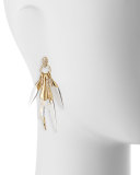 Rock Crystal Burst Post Earrings