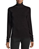 Wool Turtleneck Sweater, Black