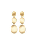 18K Lunaria Triple-Drop Earrings