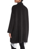 Alpaca-Blend Knee-Length Kimono Coat  