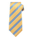 Striped Twill Silk Tie, Yellow