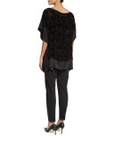 Burnout Velvet Poncho/Tunic, Plus Size 