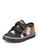 Check Double-Strap Sneaker, Toddler Sizes