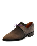 Arca Suede Lace-Up Shoe, Dark Brown