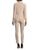 Cosso Skinny Cropped Pants, Amber Beige