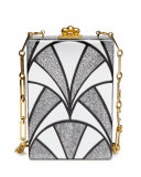 Carol Noveau Acrylic Clutch Bag, Silver