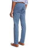 Flat-Front Twill Trousers