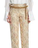 Metal Chain Belt, Gold