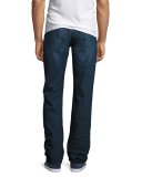 The Classic Straight-Leg Stretch-Denim Jeans, Blue