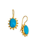 Turquoise Pinwheel Drop Earrings