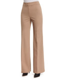 Georgia Flare-Leg Pants, Camel