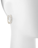 18K White Gold Perfect Diamond Hoop Earrings
