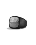 Men's Signet Ring with Meteorite