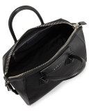 Antigona Medium Sugar Satchel Bag, Black