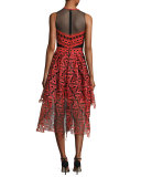 Lace & Organza High-Low Dress