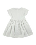 Cady Summer Flowers Poplin Dress, White, Size 2T-12