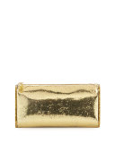 Lara Jumbo Metallic Clutch Bag, Gold