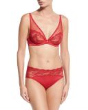 Eclat Lace Bikini Briefs, Crimson