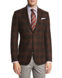 Trofeo-Cashmere Plaid Jacket, Rust