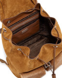 Springbok-Fur Suede Backpack, Brown/White (Talco)