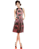 Sleeveless Floral-Print Fit & Flare Dress 