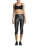 Lustrous Athletic Leggings, Gunmetal