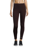 Paneled Mid-Rise Leggings, Raisin