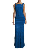 Bandage Gown W/Crochet Skirt, Blue Sapphire