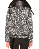 Kazan Floral-Print Zip-Front Parka W/ Shearling Trim