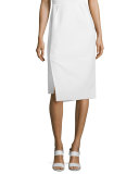 Sarah Asymmetric Pencil Skirt, Cloud