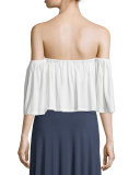 Esmeralda Off-the-Shoulder Flowy Top, Plus Size
