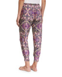 Printed Drawstring Sweatpants, Tropical Rainforest