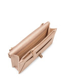 Anouk Leather Chain Envelope Clutch Bag, Metallic Bronze