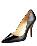 licorice pointed-toe pump