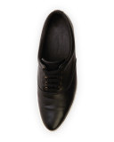Malibu Leather Lace-Up Sneaker, Black