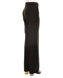Alfred Mid-Rise Straight-Leg Pants, Black