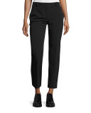 Blake Straight-Leg Ankle Pants, Black