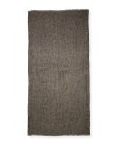 Metallic Fringe Shawl, Gray